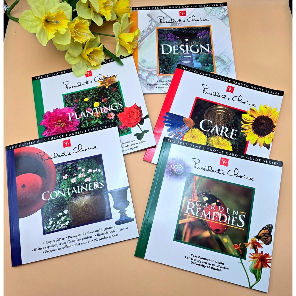 Vintage President's Choice Garden Guide Series Set 5 Books 1998 1999 Design Care